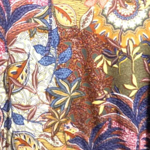 CJ Banks Women’s Multicolor Floral Print 3/4 Sleeve Top – Size: XL - Picture 3 of 10